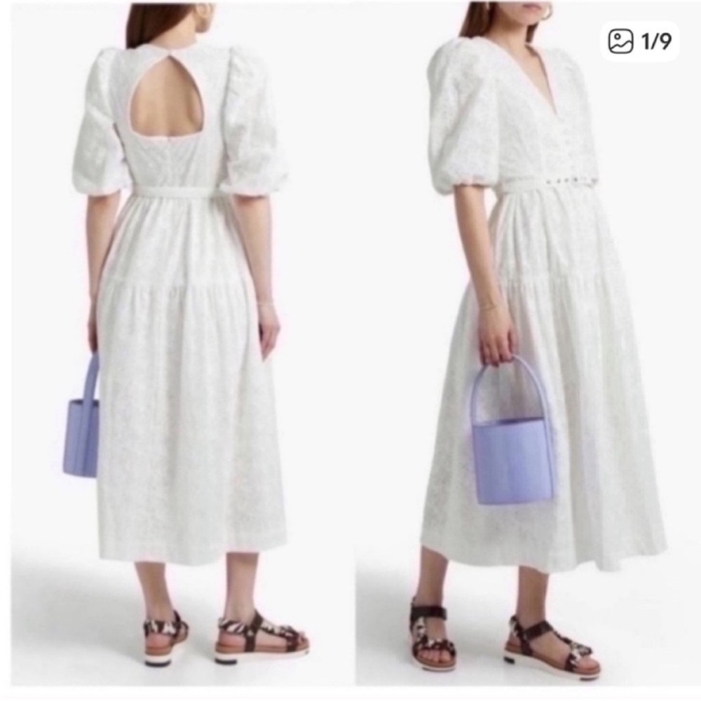 NICHOLAS White Backless Midi Dress 6